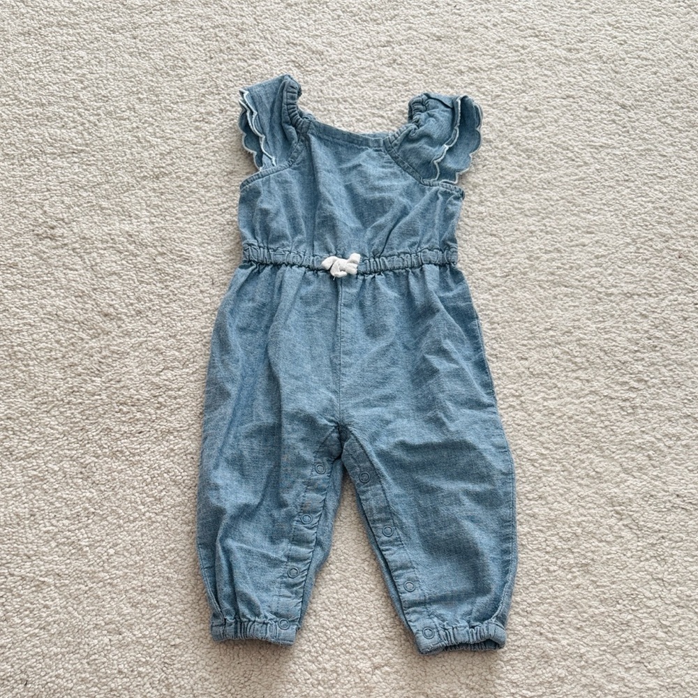 Blue Denim Baby Jumpsuit